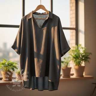 Viskóza s ľanom PREMIUM dark grey