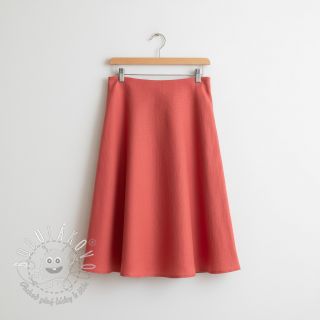 Viskóza s ľanom PREMIUM dark coral