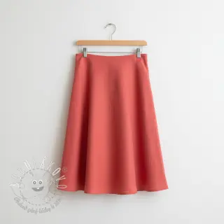 Viskóza s ľanom PREMIUM dark coral