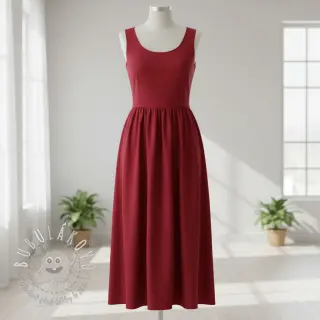 Viskóza s ľanom PREMIUM dark red