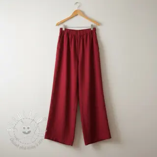 Viskóza s ľanom PREMIUM dark red