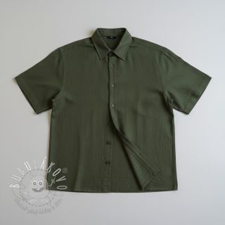 Viskóza s ľanom PREMIUM army