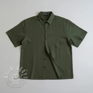 Viskóza s ľanom PREMIUM army