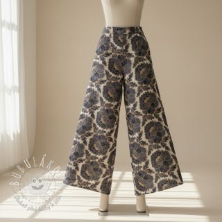 Viskóza s ľanom Lizzy flowy naturels