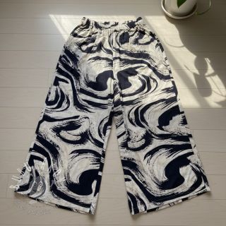 Viskóza s ľanom Swirls design B