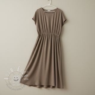 Viskóza s ľanom CRINCLE taupe