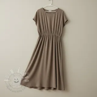Viskóza s ľanom CRINCLE taupe