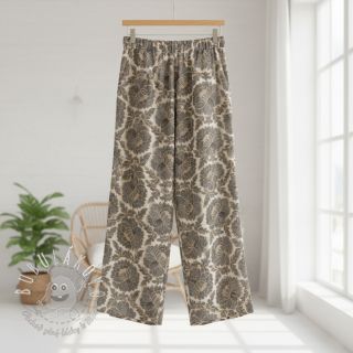 Viskóza s ľanom Lizzy flowy grey