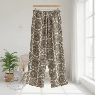 Viskóza s ľanom Lizzy flowy grey