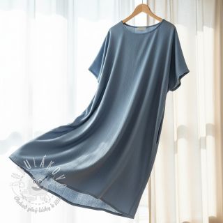 Viskóza s ľanom CRINCLE blue shadow