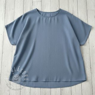 Viskóza s ľanom CRINCLE blue shadow