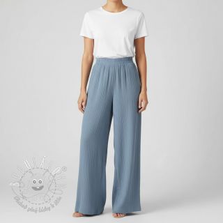 Viskóza s ľanom CRINCLE blue shadow