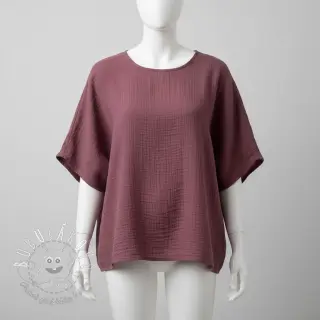 Viskóza s ľanom CRINCLE mulberry