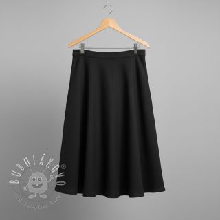 Viskóza s ľanom CRINCLE black