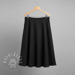 Viskóza s ľanom CRINCLE black