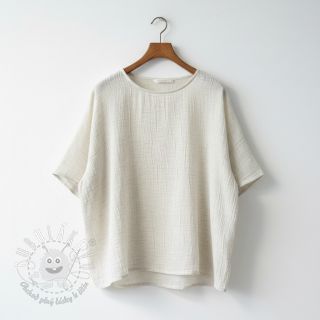 Viskóza s ľanom CRINCLE off white