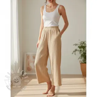 Viskóza s ľanom CRINCLE beige