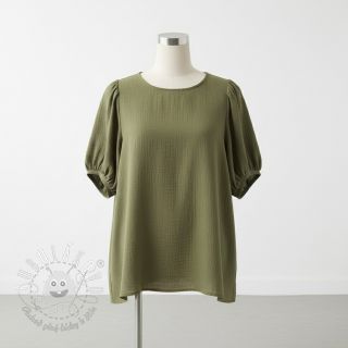 Viskóza s ľanom CRINCLE pickle