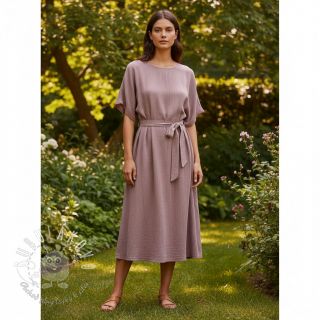 Viskóza s ľanom CRINCLE old blush