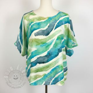 Viskóza SATIN Chloe blue digital print