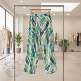 Viskóza SATIN Chloe blue digital print