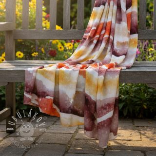 Viskóza SATIN Chloe red digital print