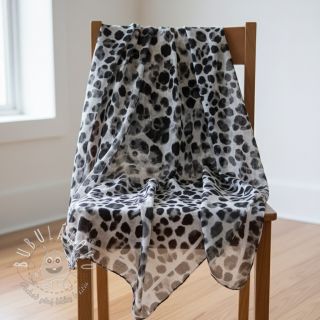 Viskóza SATIN Animal skin black digital print