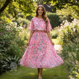 Viskóza SATIN Abstract digital print