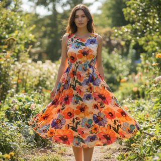 Viskóza RADIANCE Flower Nina digital print