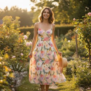 Viskóza RADIANCE Flower Dali digital print