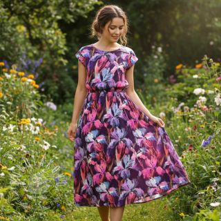 Viskóza RADIANCE Flower Bea digital print