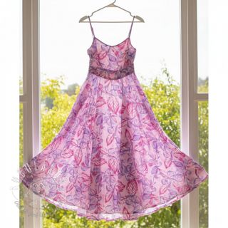 Viskóza RADIANCE Anabella leaves pink digital print