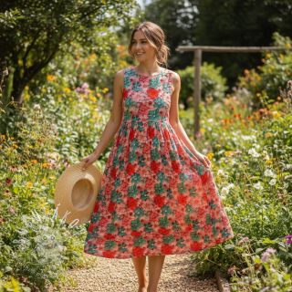 Viskóza RAYON POPLIN Knitted design D digital print