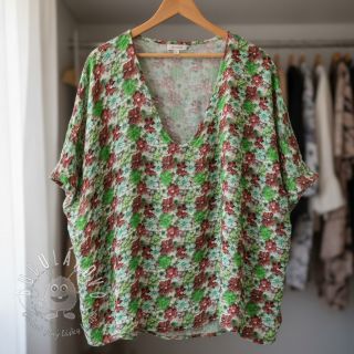 Viskóza RAYON POPLIN Knitted design E digital print