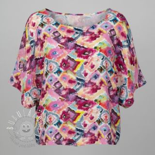 Viskóza RAYON POPLIN Colorful Patterns design D digital print