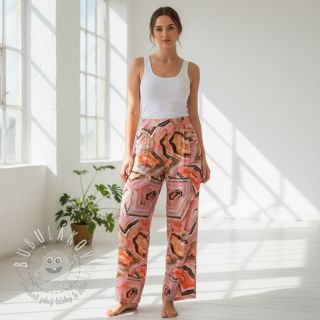 Viskóza STRETCH Somer design B digital print