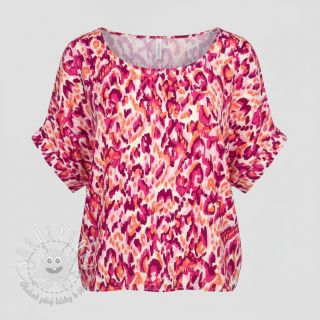 Viskóza STRETCH Ikat fuchsia