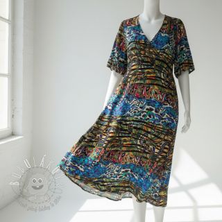 Viskóza Dimulti blue digital print