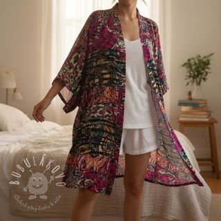 Viskóza Dimulti red digital print