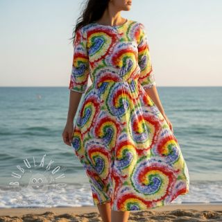 Viskóza Retro fun design C digital print