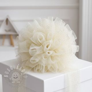 Tyl na TUTU ROYAL SPARKLE ecru gold