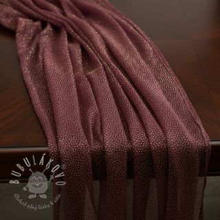 Tyl na TUTU ROYAL SPARKLE aubergine gold