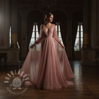 Tyl na TUTU ROYAL SPARKLE old rose gold