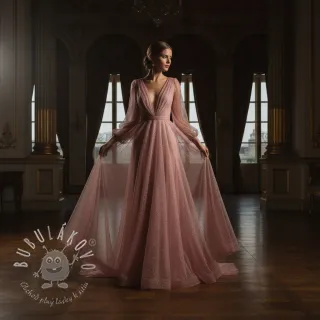 Tyl na TUTU ROYAL SPARKLE old rose gold