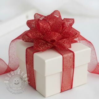 Tyl na TUTU ROYAL SPARKLE red silver