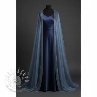Tyl na TUTU ROYAL SPARKLE jeans silver