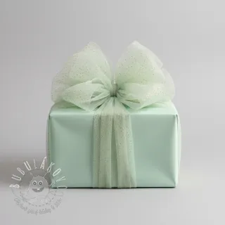 Tyl na TUTU ROYAL SPARKLE mint gold