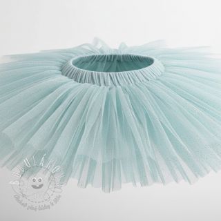 Tyl na TUTU ROYAL SPARKLE light blue gold