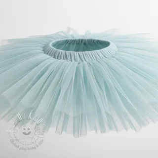 Tyl na TUTU ROYAL SPARKLE light blue gold