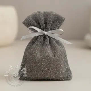 Tyl na TUTU ROYAL SPARKLE dark grey silver